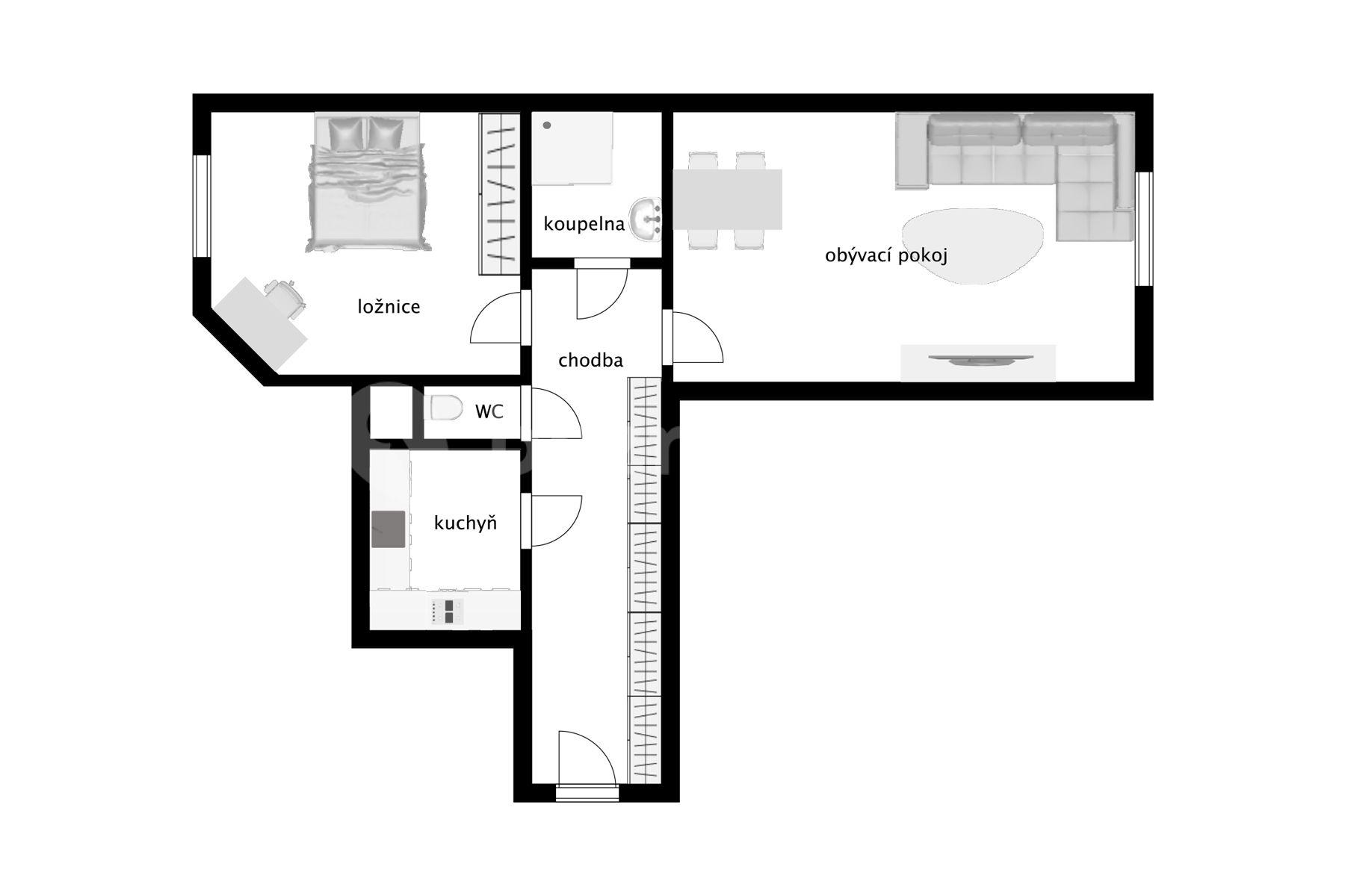 Predaj bytu 2-izbový 53 m², Komunardů, Praha, Praha