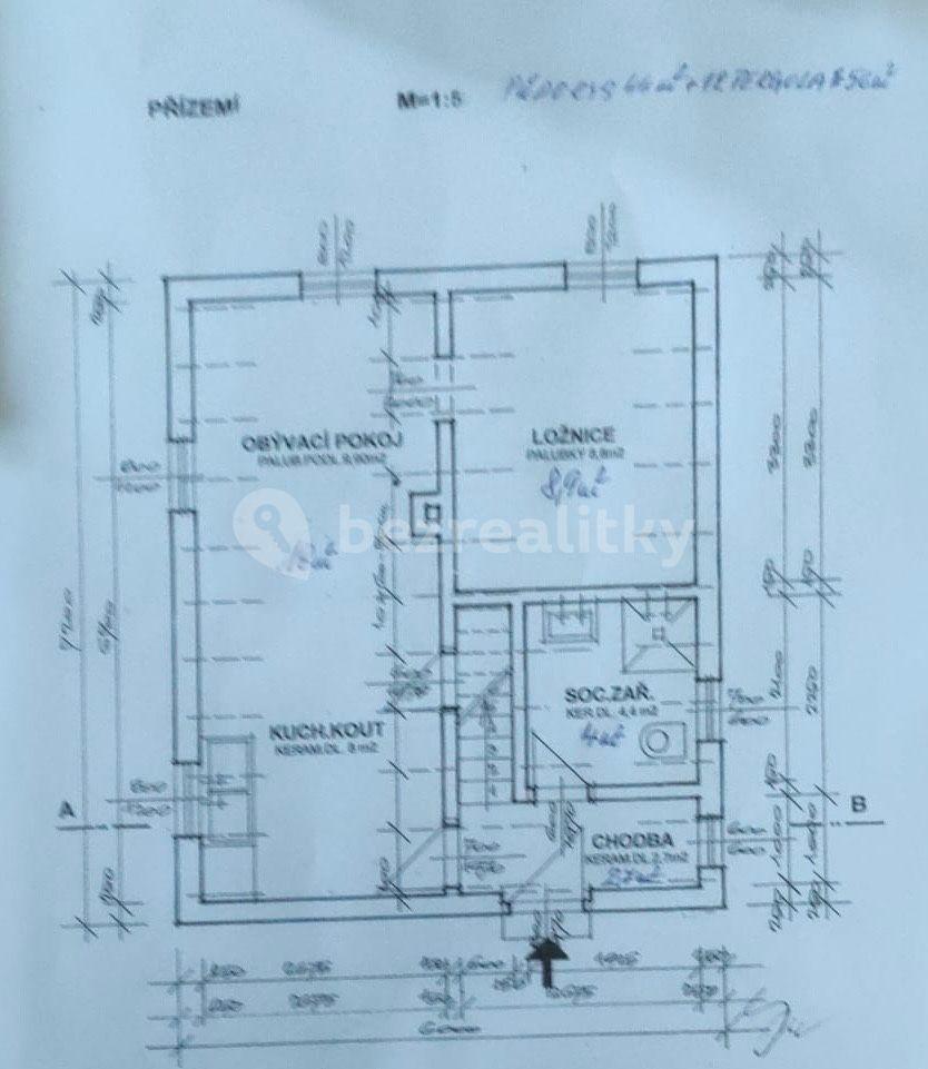 Prenájom rekreačného objektu 72 m², pozemek 2.000 m², Samopše, Středočeský kraj