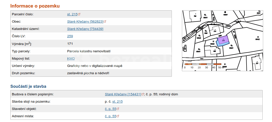 Predaj rekreačného objektu 171 m², pozemek 171 m², Staré Křečany, Ústecký kraj