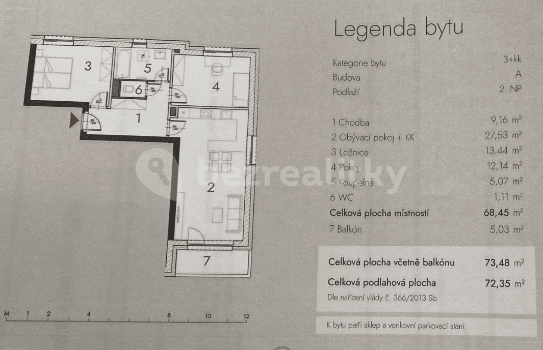 Predaj bytu 3-izbový 72 m², Josefa Šímy, Jaroměř, Královéhradecký kraj