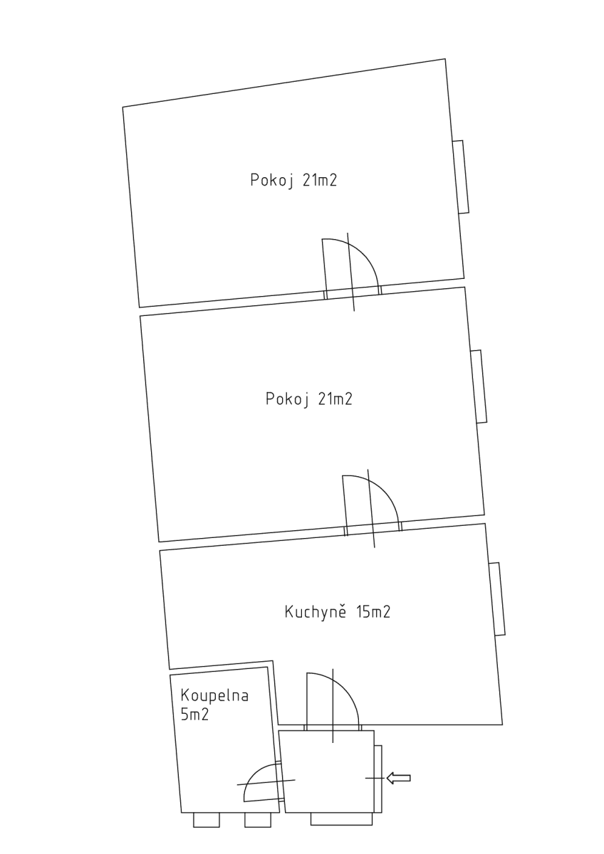 Prenájom bytu 2-izbový 65 m², sady 5. května, Plzeň, Plzeňský kraj