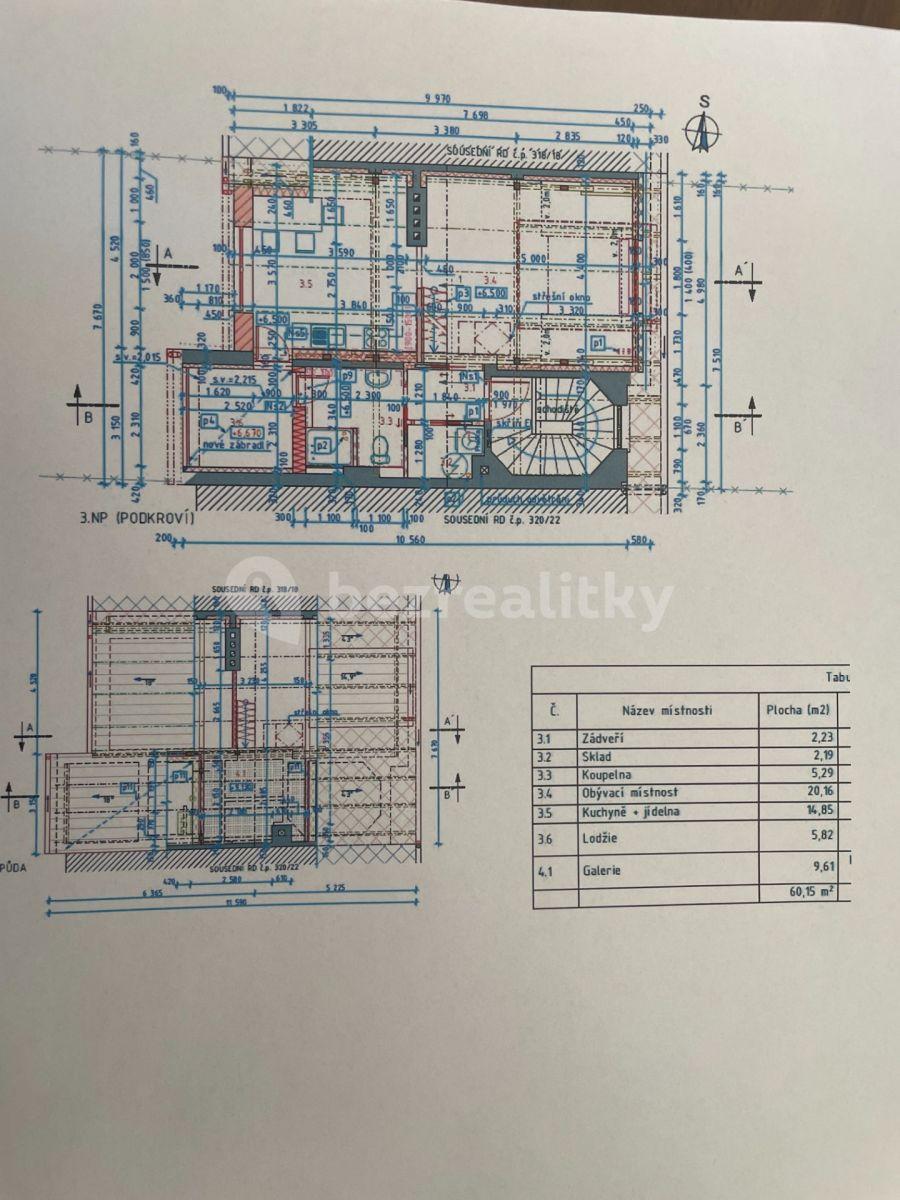 Prenájom bytu 2-izbový 60 m², B. Němcové, České Budějovice, Jihočeský kraj