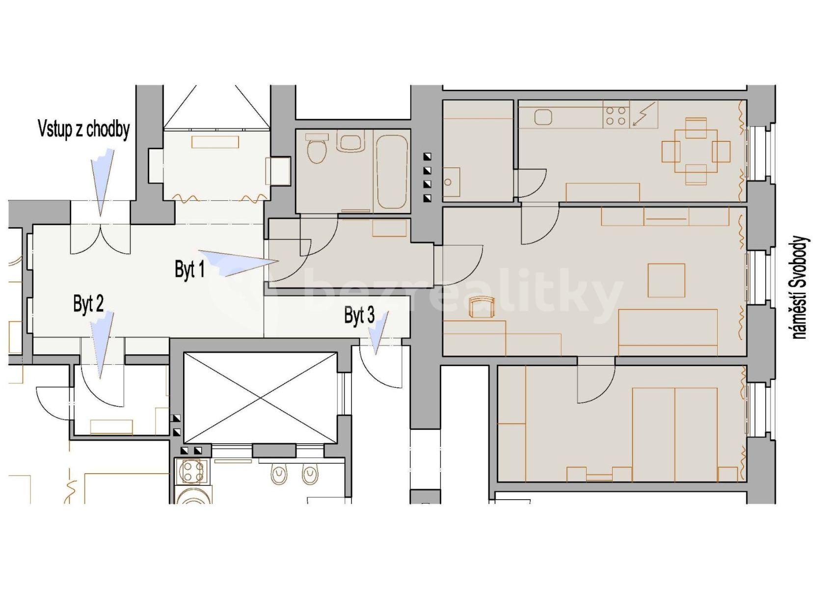 Prenájom bytu 2-izbový 61 m², Brno, Jihomoravský kraj