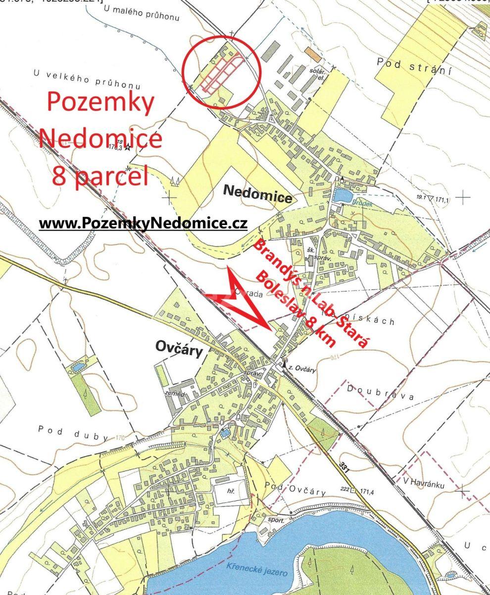 Predaj pozemku 803 m², Nedomice, Středočeský kraj