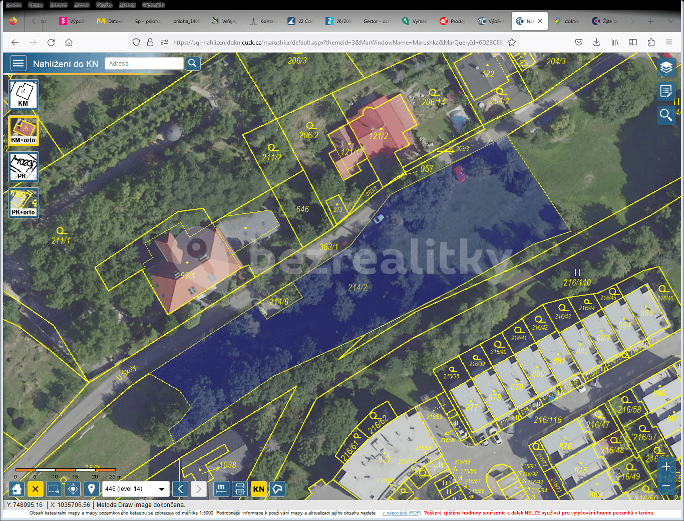 Predaj pozemku 2.358 m², U Školy, Statenice, Středočeský kraj