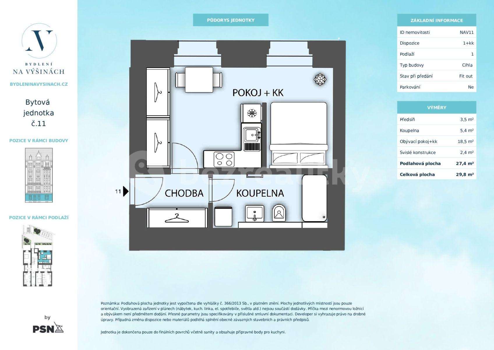 Predaj bytu 1-izbový 30 m², Na Výšinách, Praha, Praha