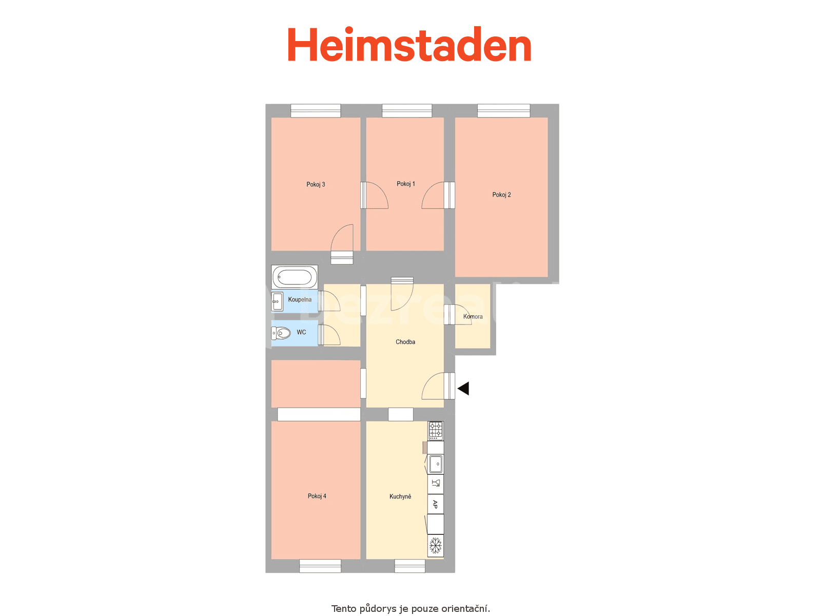 Prenájom bytu 4-izbový 98 m², 1. máje, Hlučín, Moravskoslezský kraj