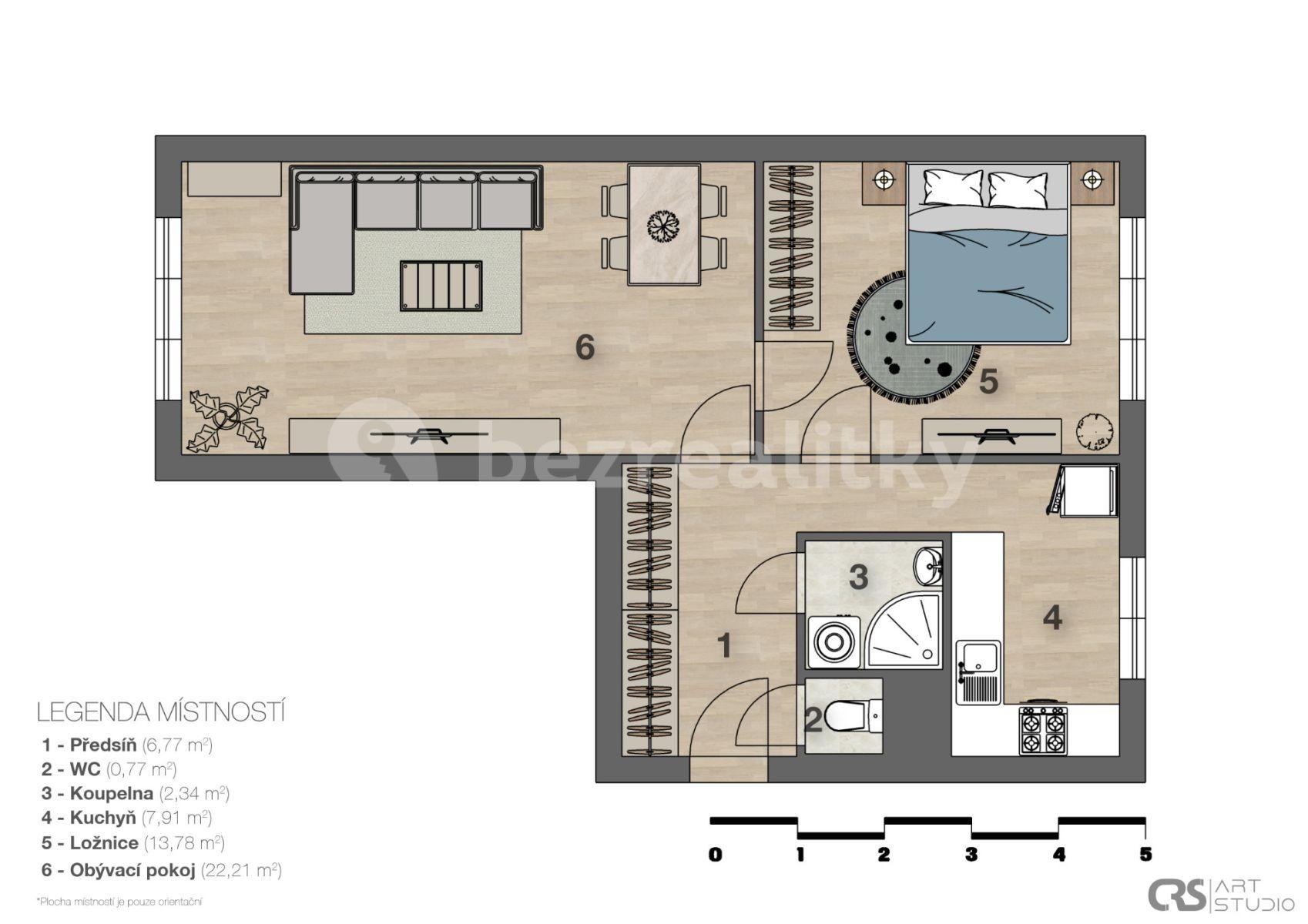 Prenájom bytu 2-izbový 55 m², Nad Vodovodem, Praha, Praha