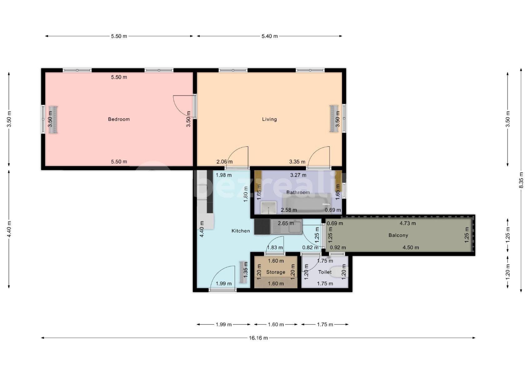 Prenájom bytu 2-izbový 60 m², Nádražní, Žamberk, Pardubický kraj