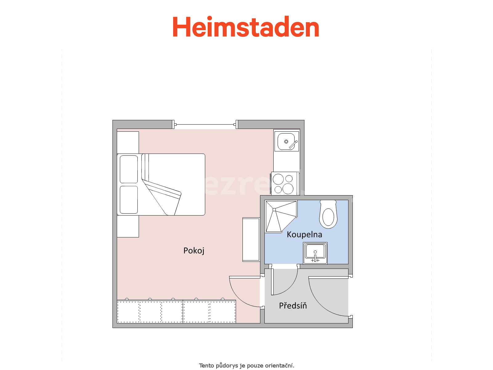 Prenájom bytu 1-izbový 22 m², Československé armády, Havířov, Moravskoslezský kraj