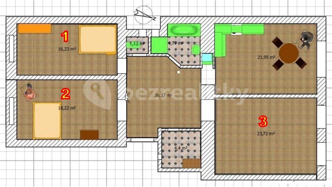 Prenájom bytu 3-izbový 18 m², Lesnická, Praha, Praha