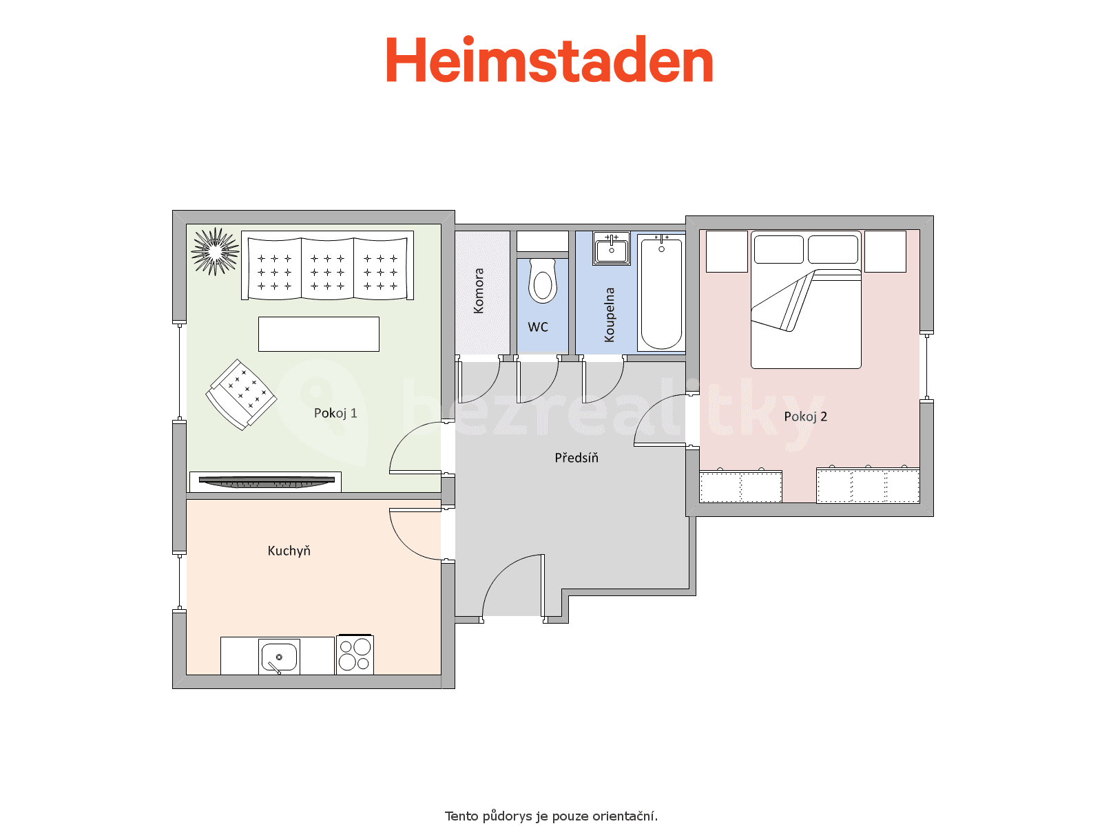 Prenájom bytu 2-izbový 54 m², Tylova, Havířov, Moravskoslezský kraj