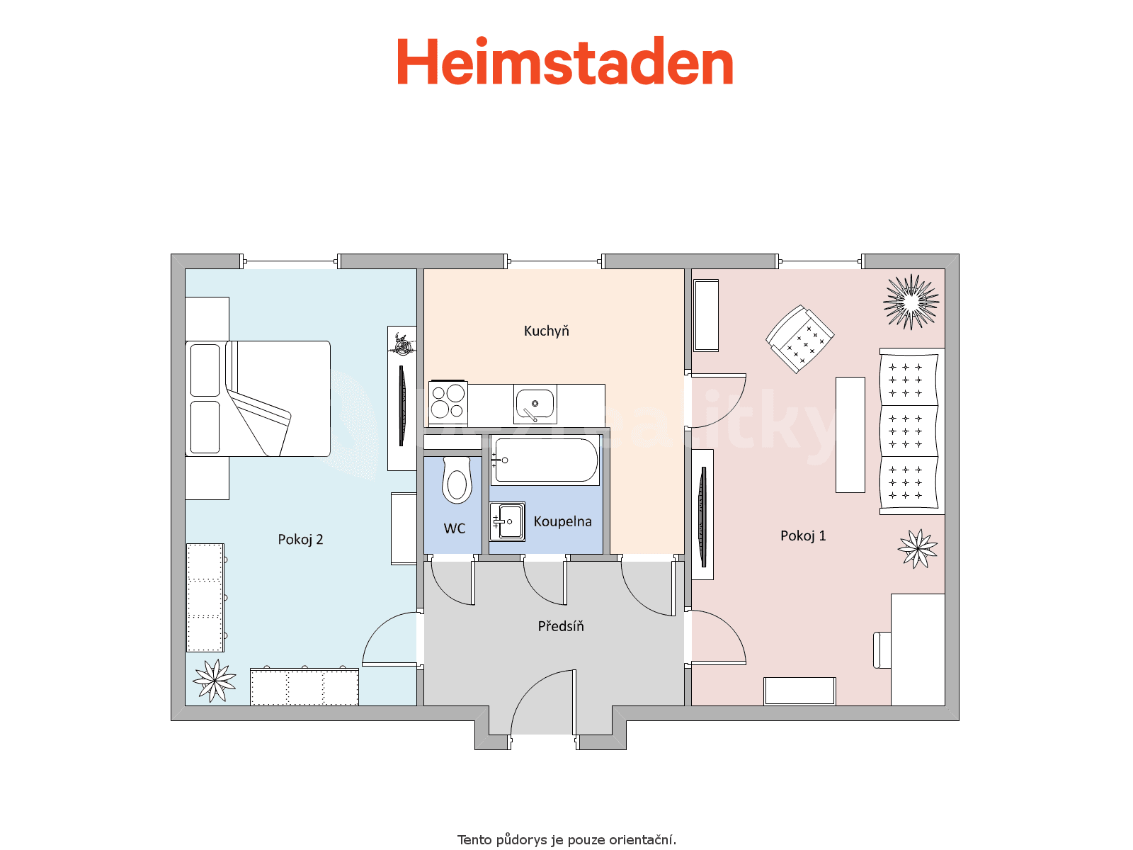 Prenájom bytu 2-izbový 49 m², 1. máje, Havířov, Moravskoslezský kraj