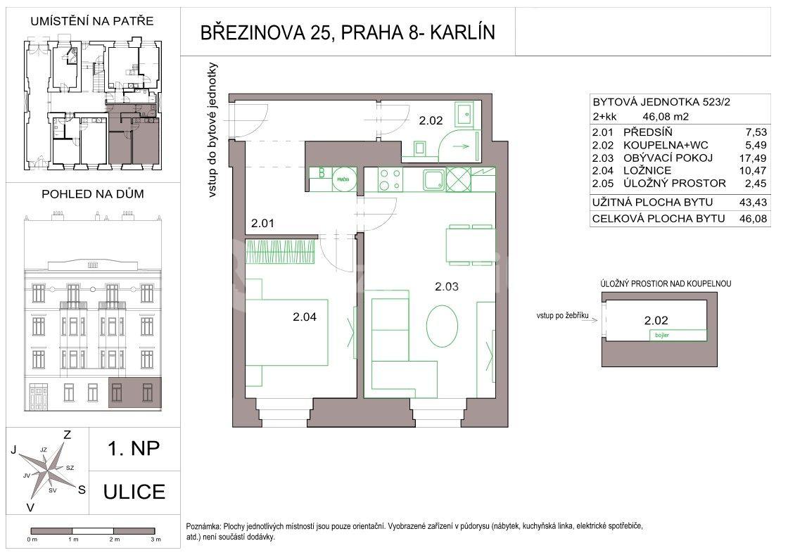 Predaj bytu 2-izbový 44 m², Březinova, Praha, Praha