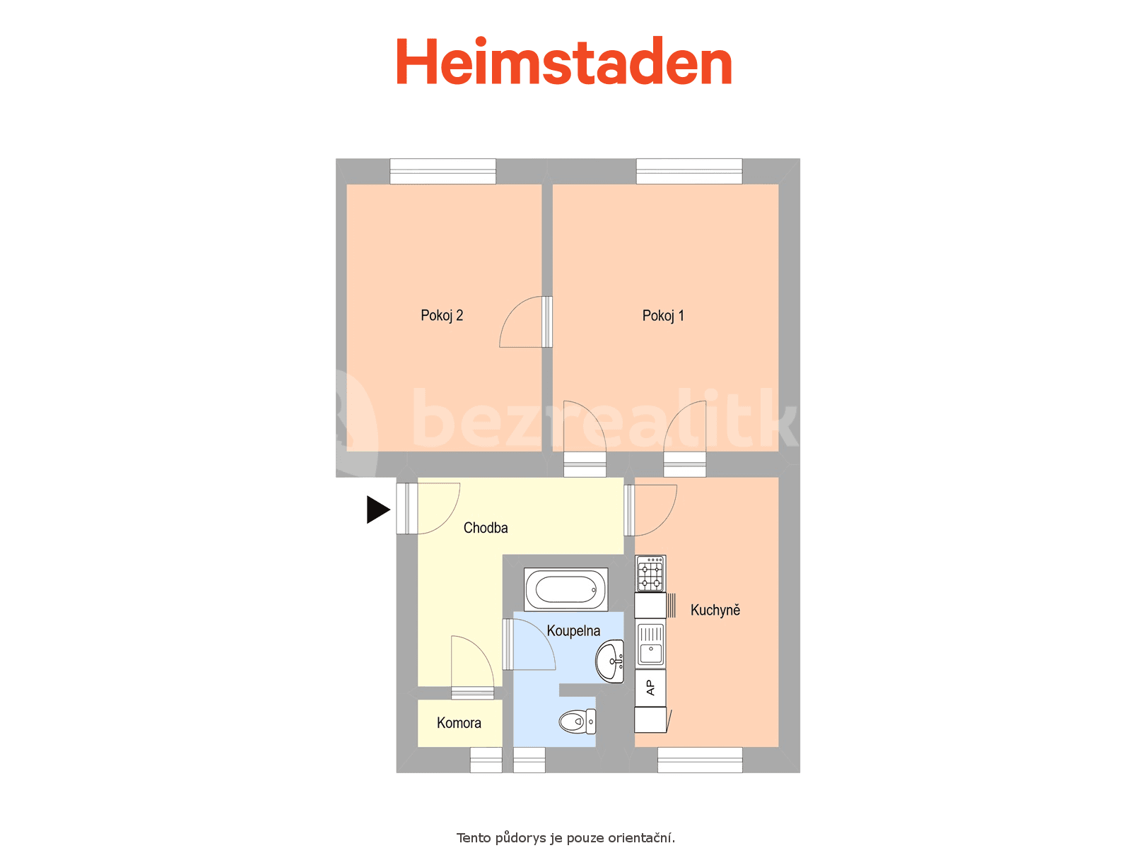 Prenájom bytu 2-izbový 58 m², Jana Nerudy, Hlučín, Moravskoslezský kraj