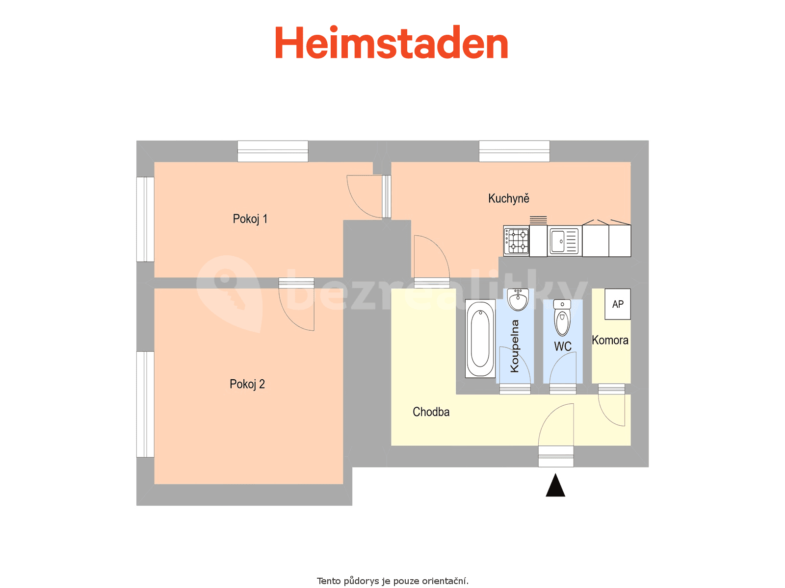 Prenájom bytu 2-izbový 68 m², Jana Nerudy, Hlučín, Moravskoslezský kraj