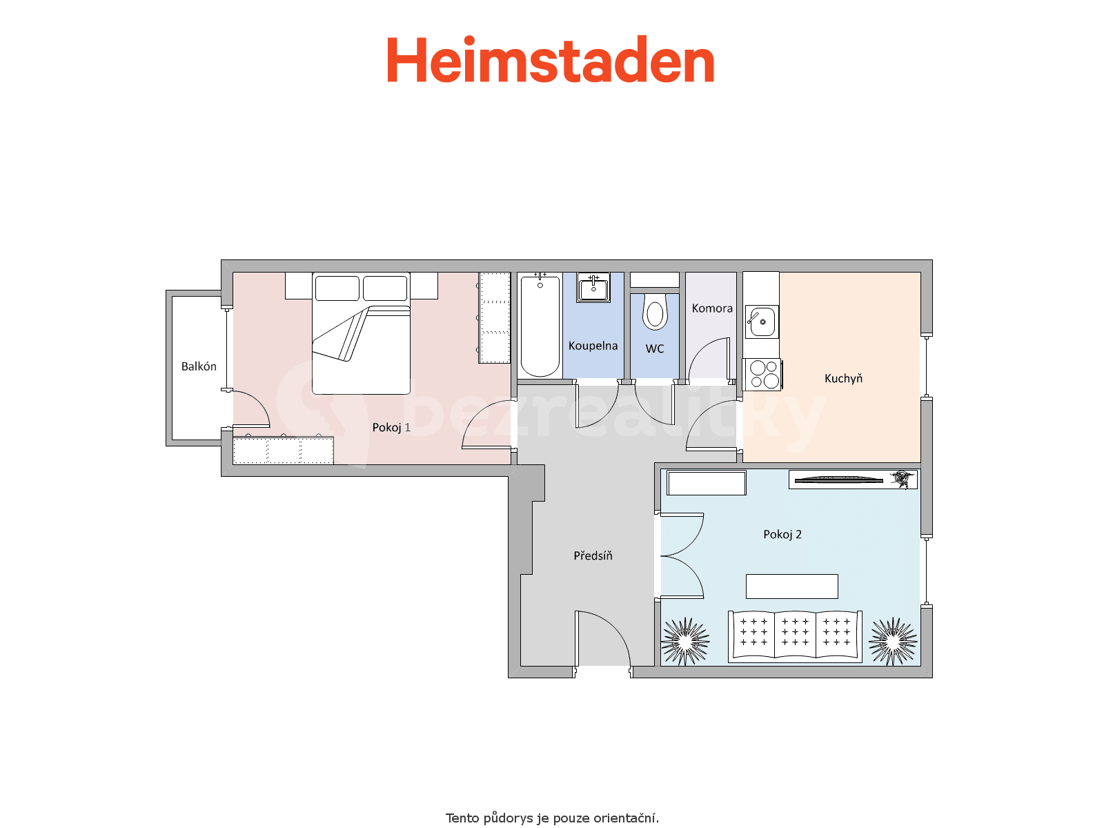 Prenájom bytu 2-izbový 55 m², Haškova, Havířov, Moravskoslezský kraj