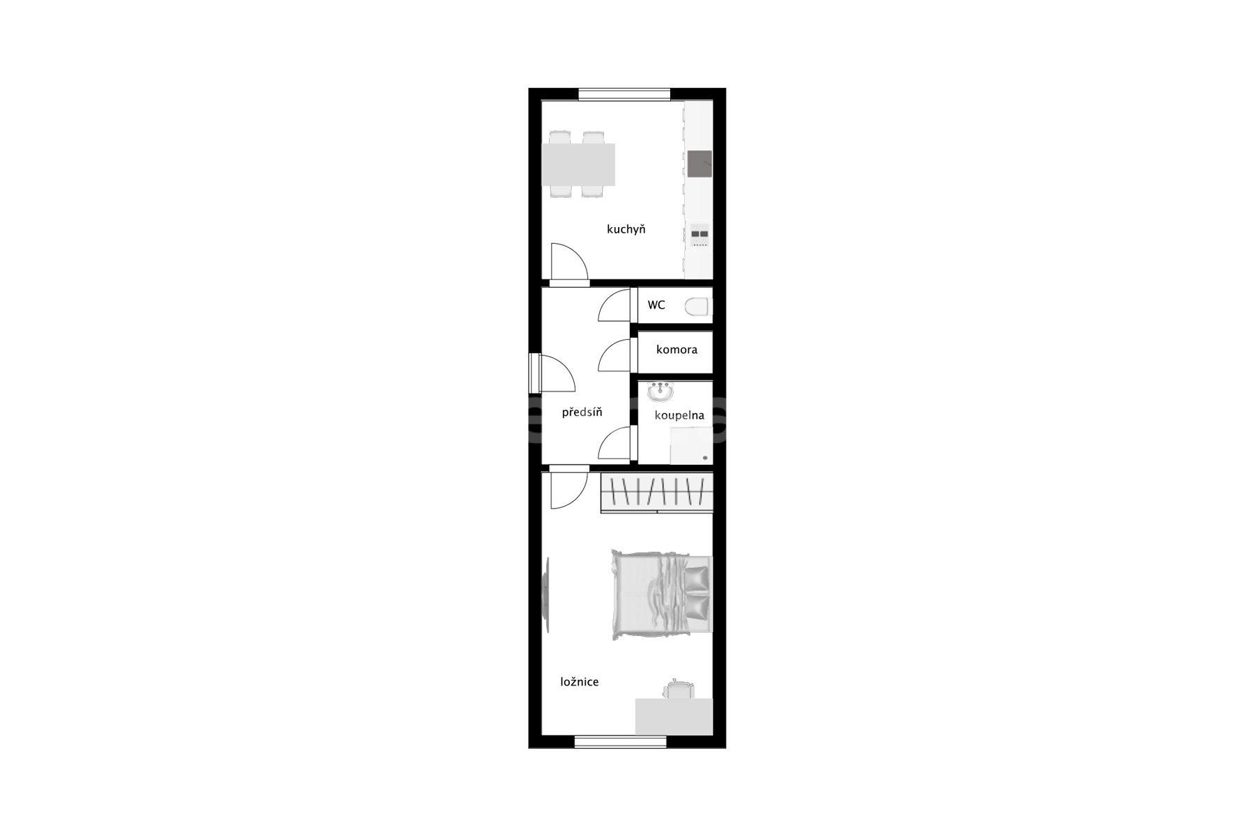 Predaj bytu 1-izbový 53 m², Janovského, Praha, Praha