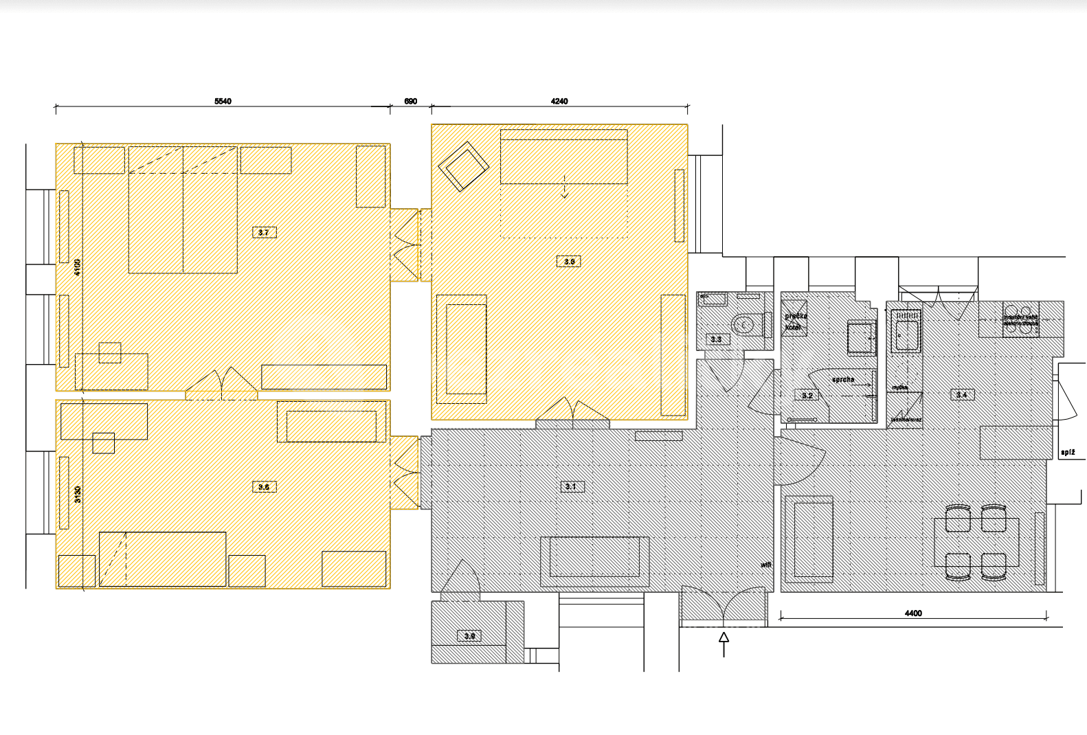 Prenájom bytu 4-izbový 110 m², Vodičkova, Praha, Praha