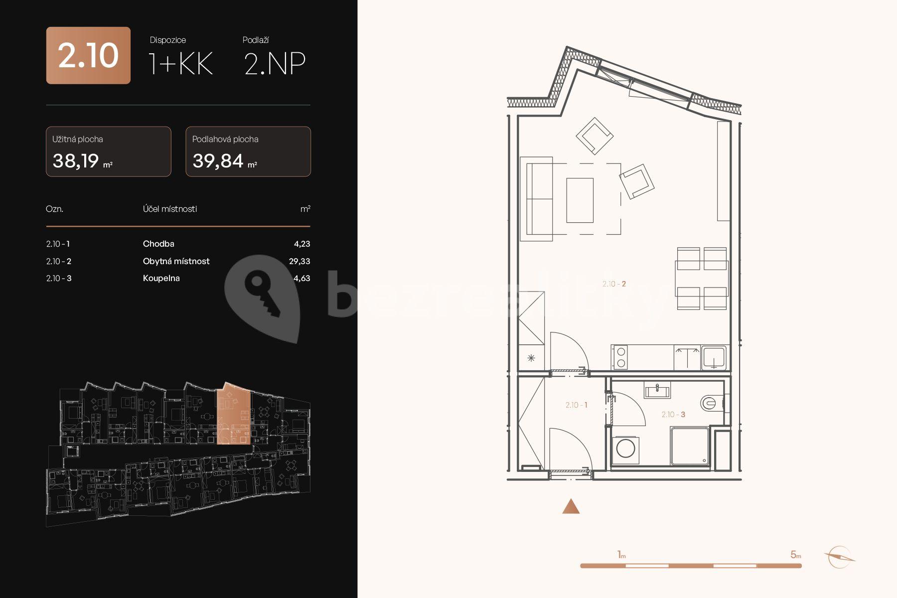 Predaj bytu 1-izbový 40 m², Boloňská, Praha, Praha