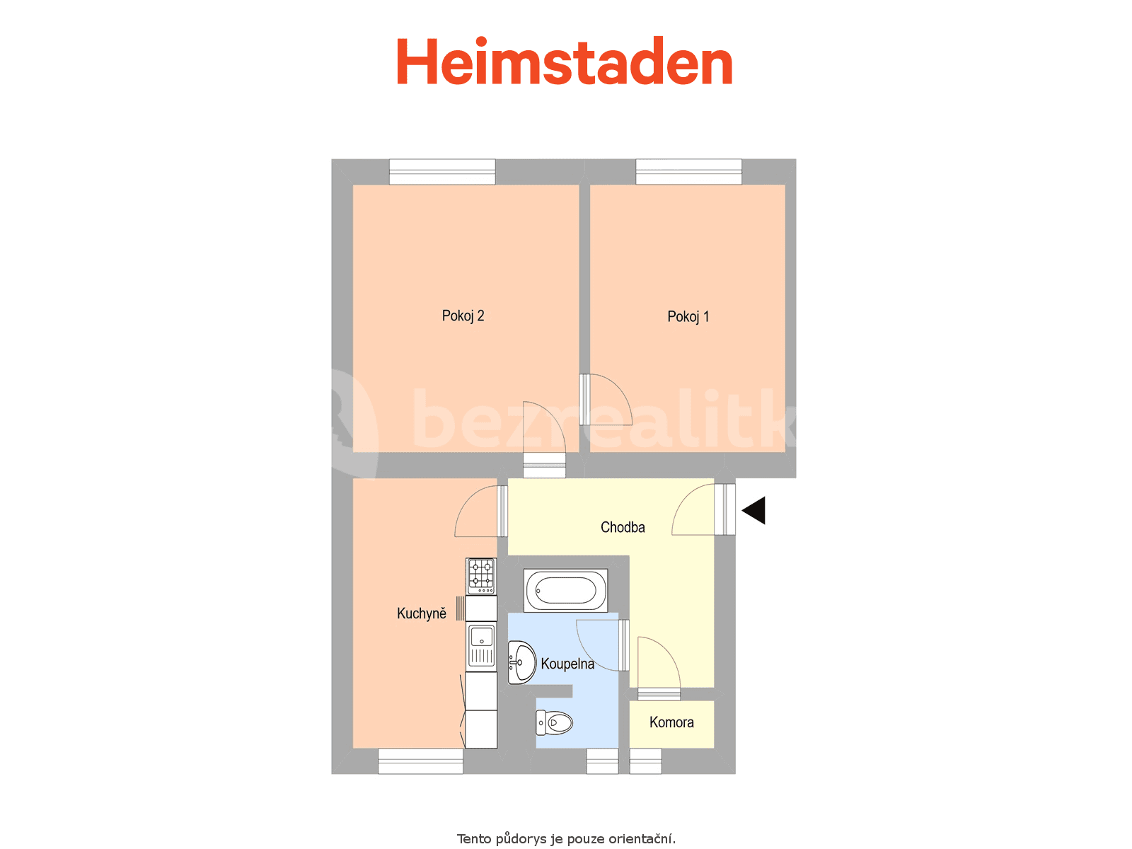 Prenájom bytu 2-izbový 56 m², Jana Nerudy, Hlučín, Moravskoslezský kraj