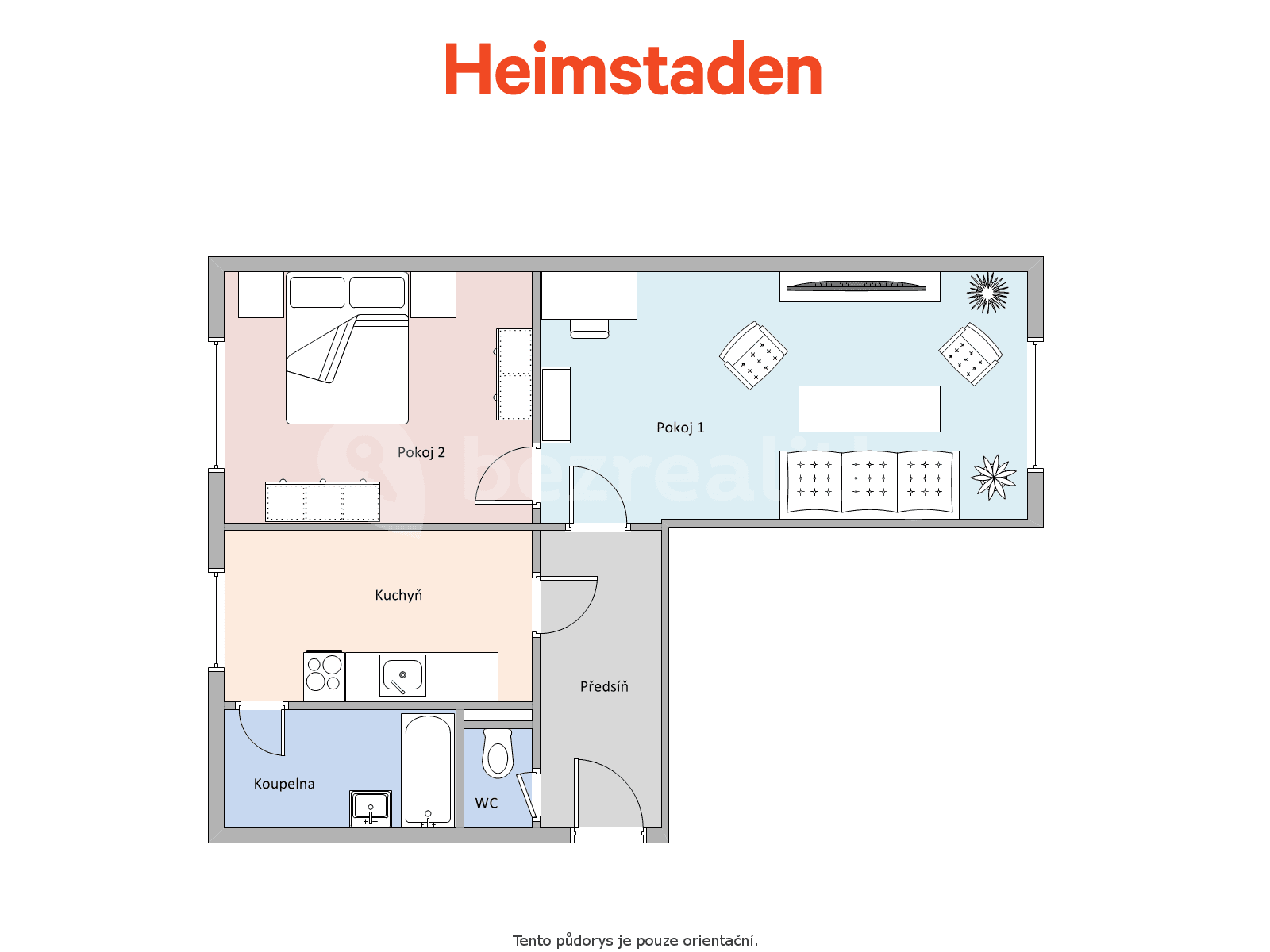 Prenájom bytu 2-izbový 50 m², Hornická, Orlová, Moravskoslezský kraj