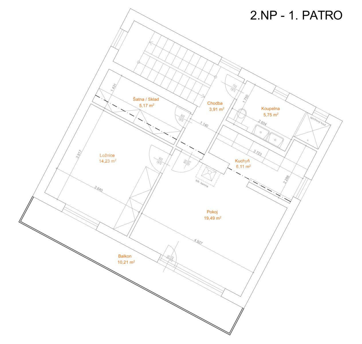 Prenájom bytu 4-izbový 111 m², Otakara Johna, Mělník, Středočeský kraj