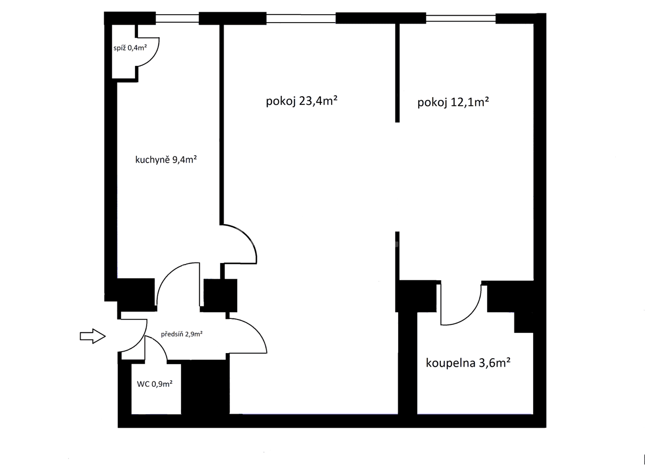 Predaj bytu 2-izbový 53 m², Hartigova, Praha, Praha