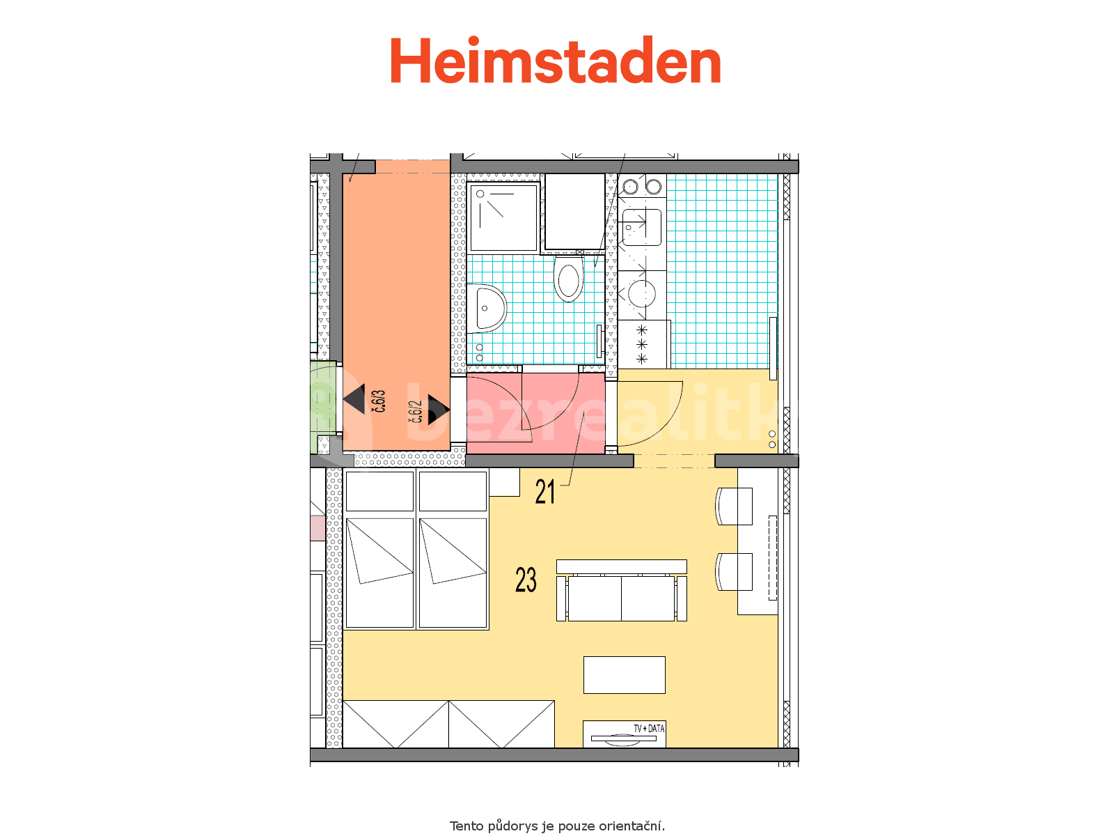 Prenájom bytu 1-izbový 29 m², Slovenská, Karviná, Moravskoslezský kraj