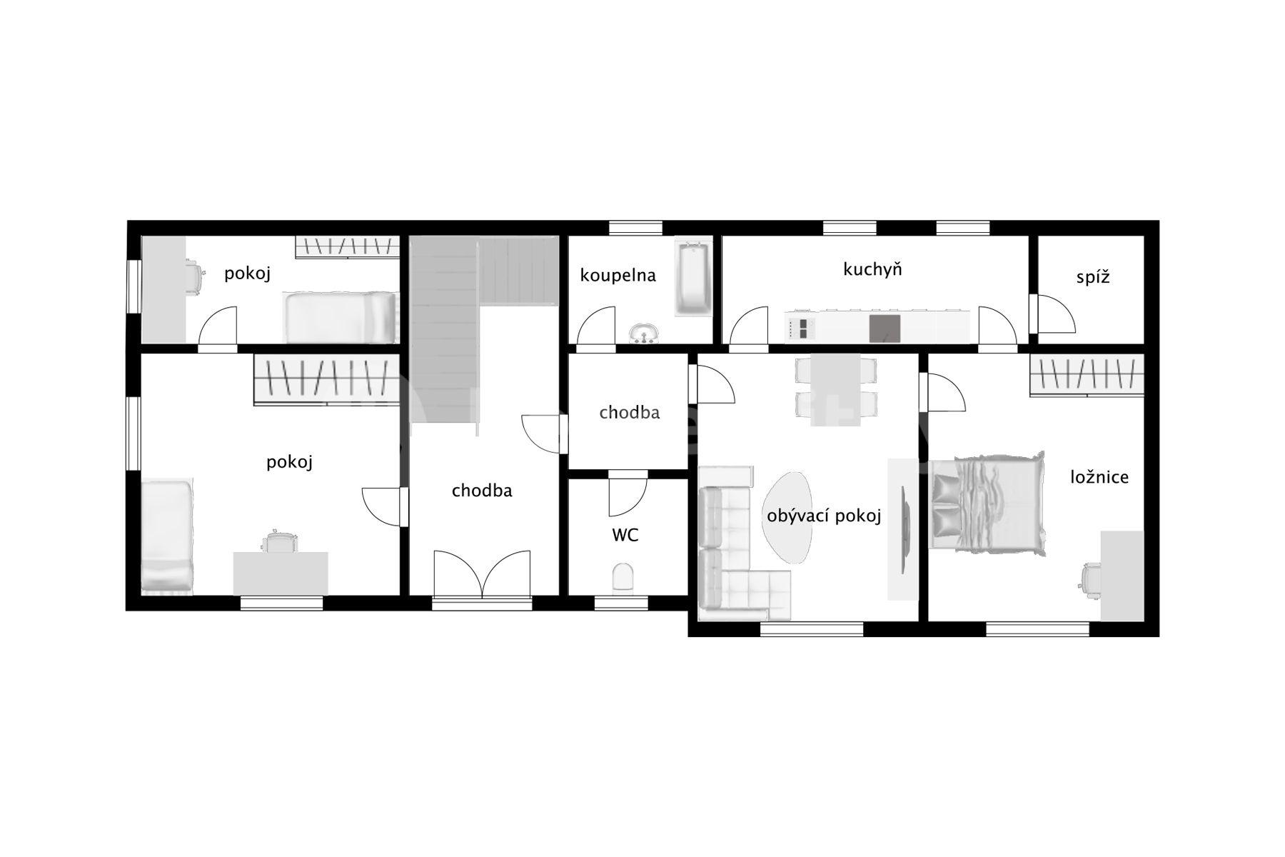 Predaj domu 227 m², pozemek 782 m², Husova, Uhlířské Janovice, Středočeský kraj