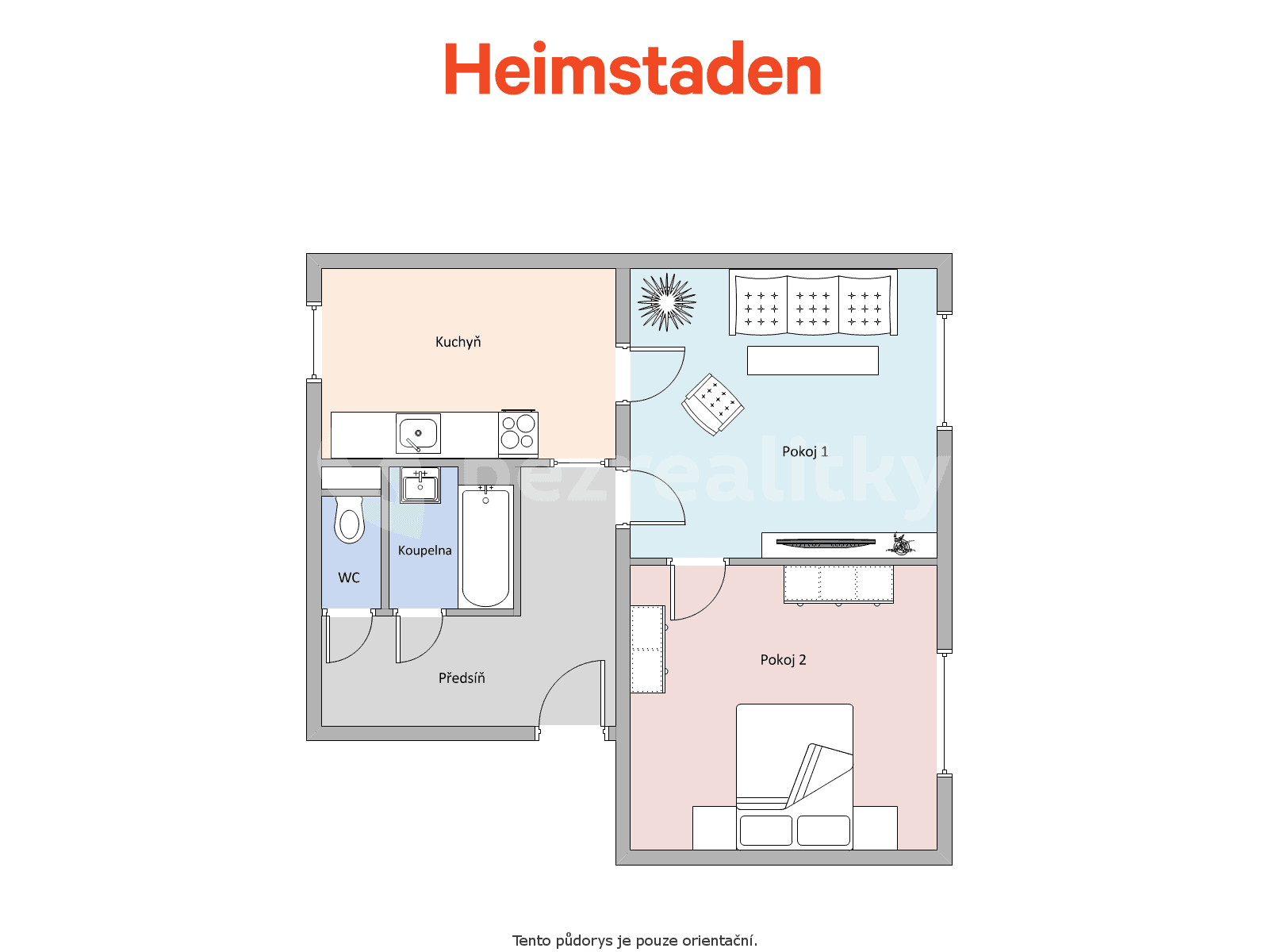 Prenájom bytu 2-izbový 54 m², Hlavní třída, Havířov, Moravskoslezský kraj