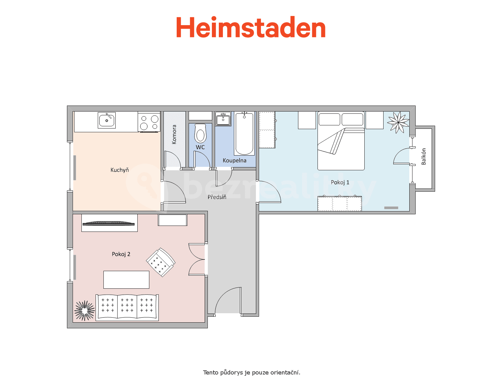 Prenájom bytu 2-izbový 57 m², Závodní, Karviná, Moravskoslezský kraj