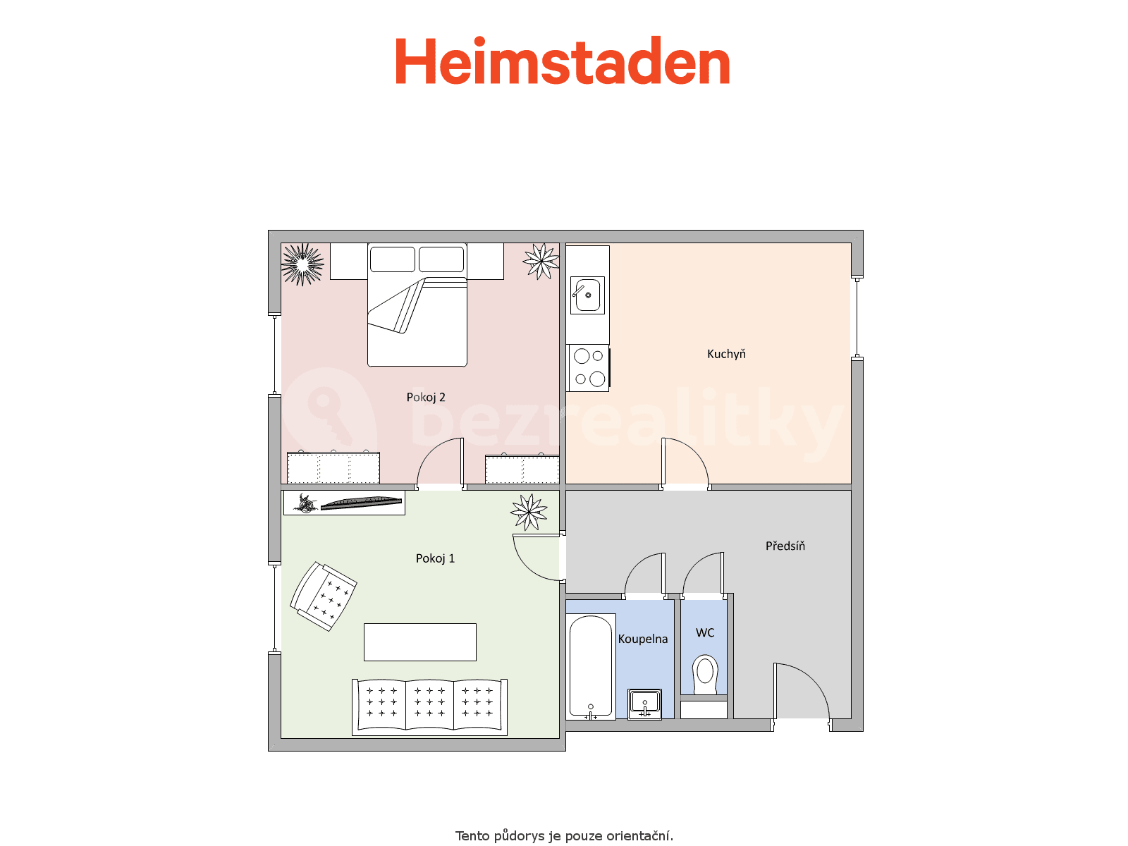 Prenájom bytu 2-izbový 56 m², Stavbařská, Havířov, Moravskoslezský kraj