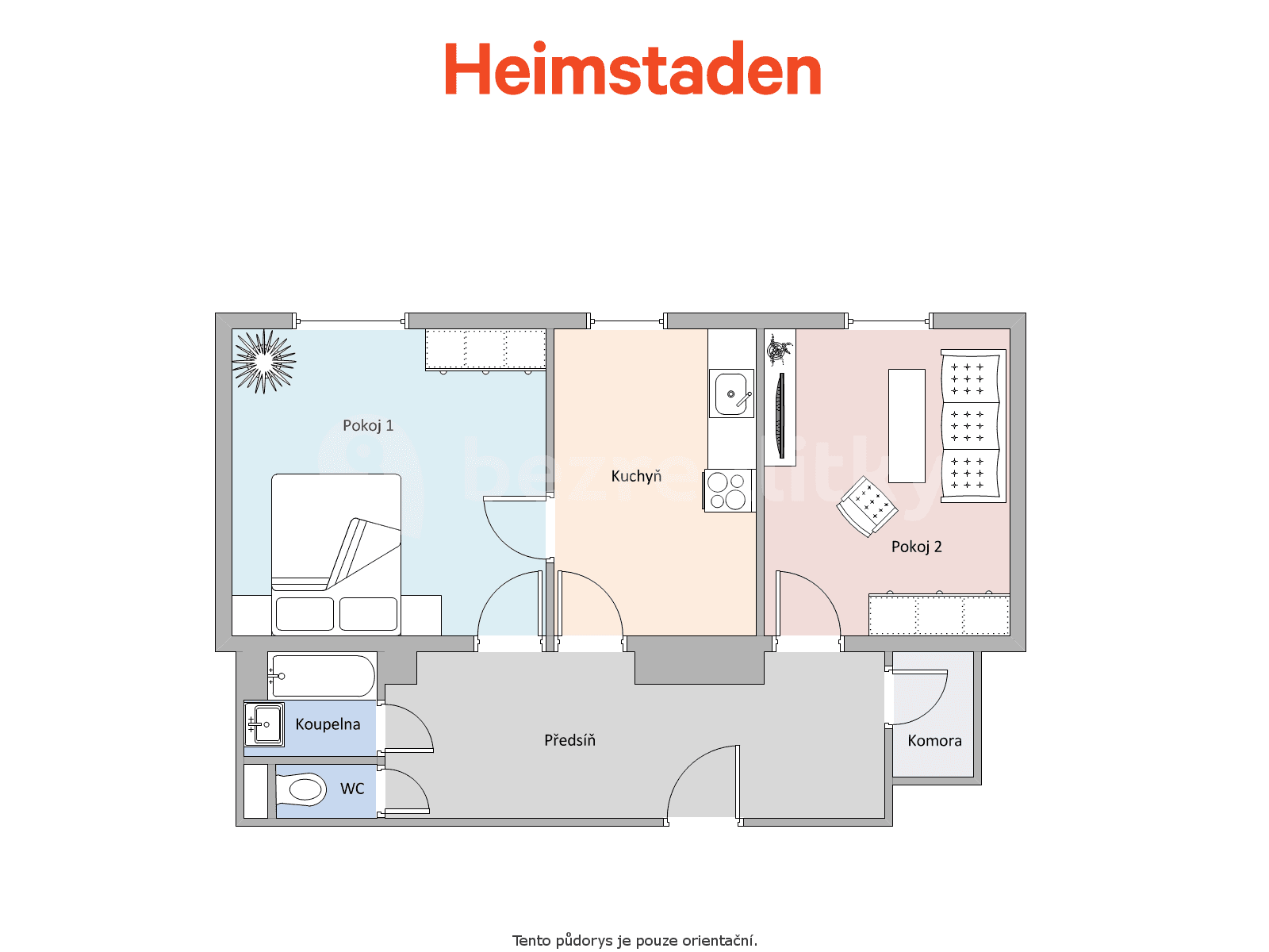 Prenájom bytu 2-izbový 58 m², Gorkého, Havířov, Moravskoslezský kraj