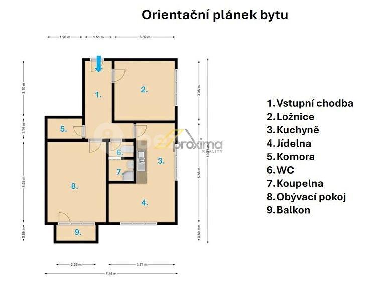 Predaj bytu 2-izbový 60 m², Kubatova, České Budějovice, Jihočeský kraj