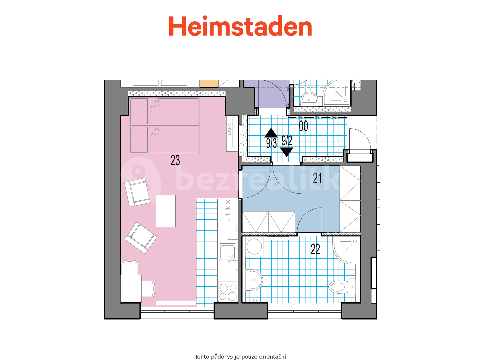 Prenájom bytu 1-izbový 31 m², Fibichova, Karviná, Moravskoslezský kraj