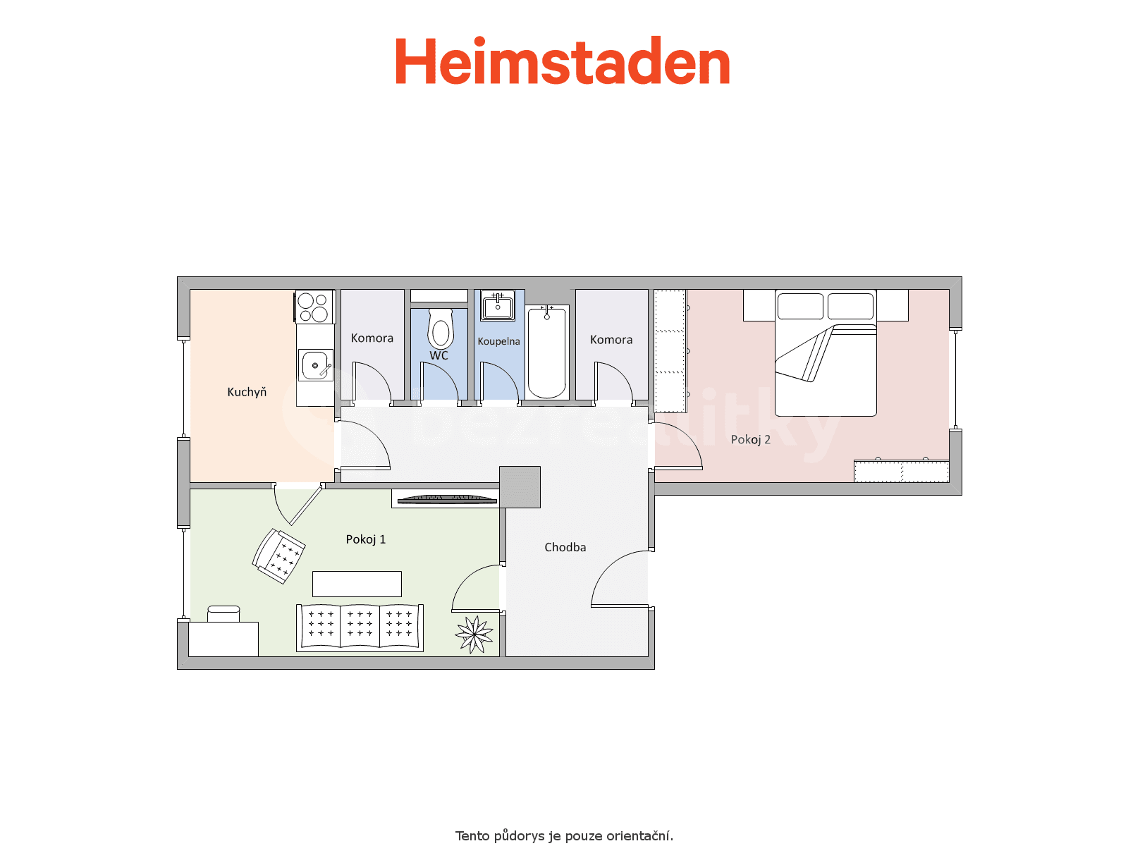 Prenájom bytu 2-izbový 65 m², Závodní, Karviná, Moravskoslezský kraj