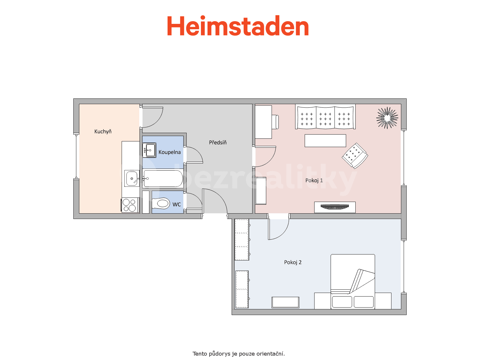 Prenájom bytu 2-izbový 54 m², Mánesova, Havířov, Moravskoslezský kraj