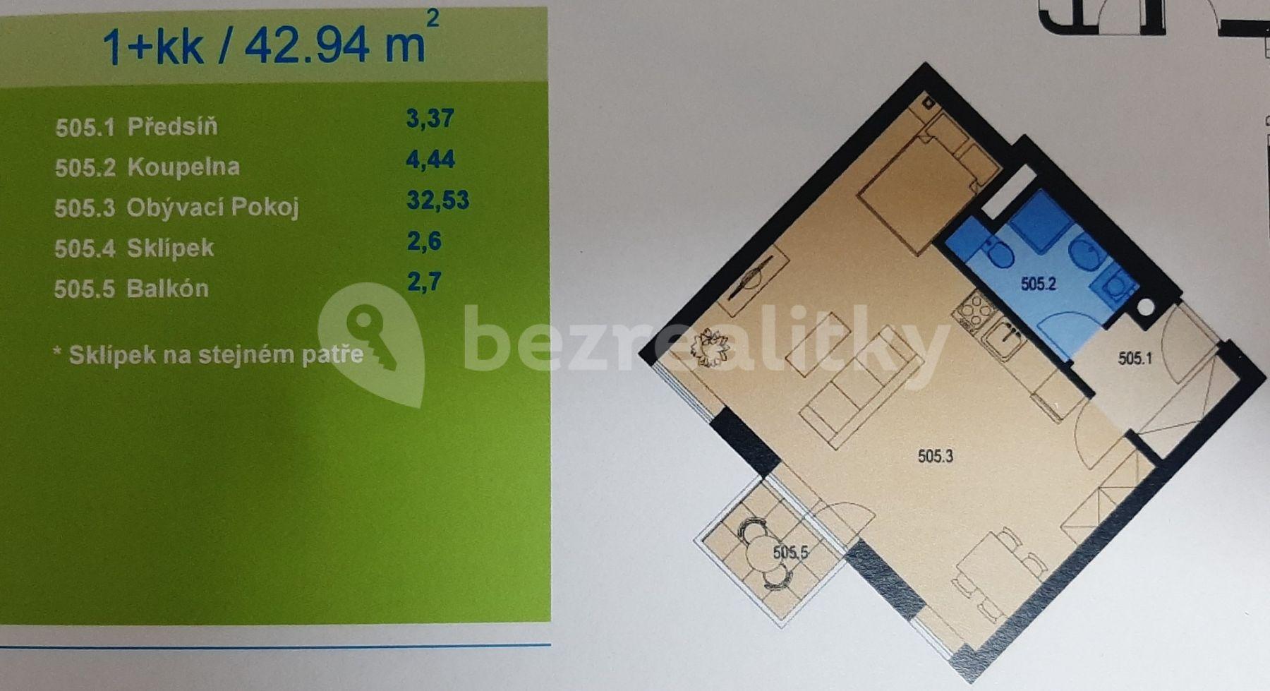 Prenájom bytu 1-izbový 43 m², Pelušková, Praha, Praha