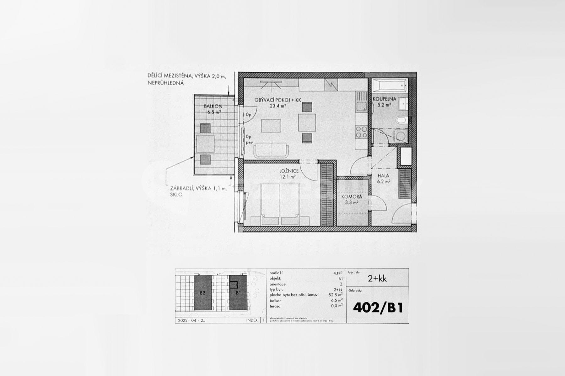 Predaj bytu 2-izbový 59 m², Nad Krocínkou, Praha, Praha