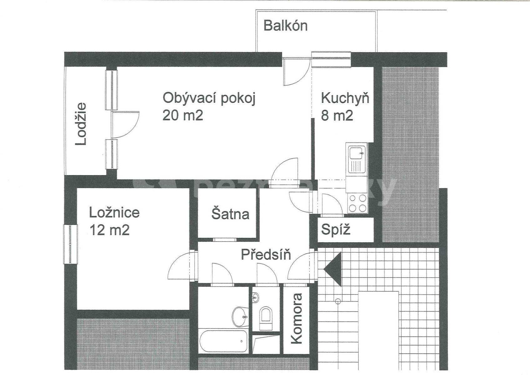 Prenájom bytu 2-izbový 62 m², Hoškova, Praha, Praha