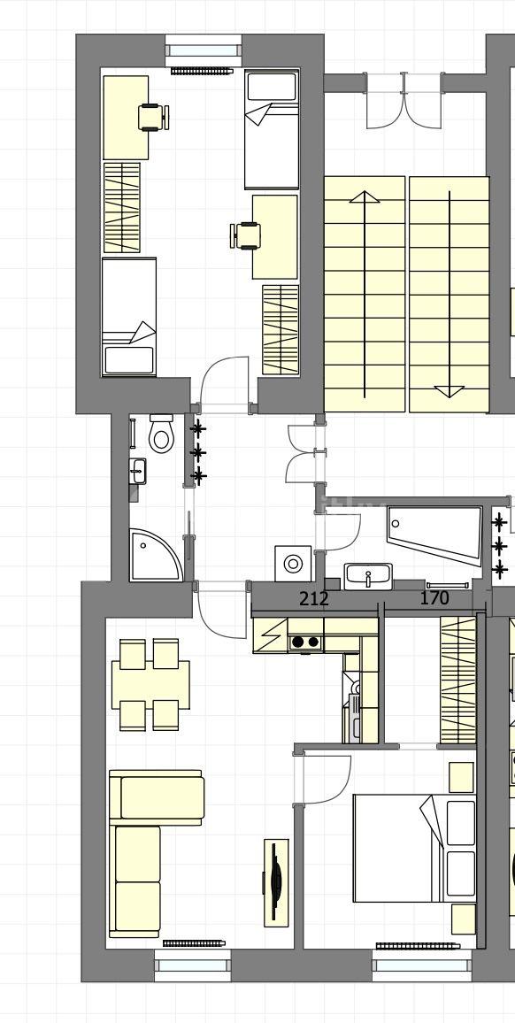 Prenájom bytu 3-izbový 66 m², Na Zámecké, Praha, Praha