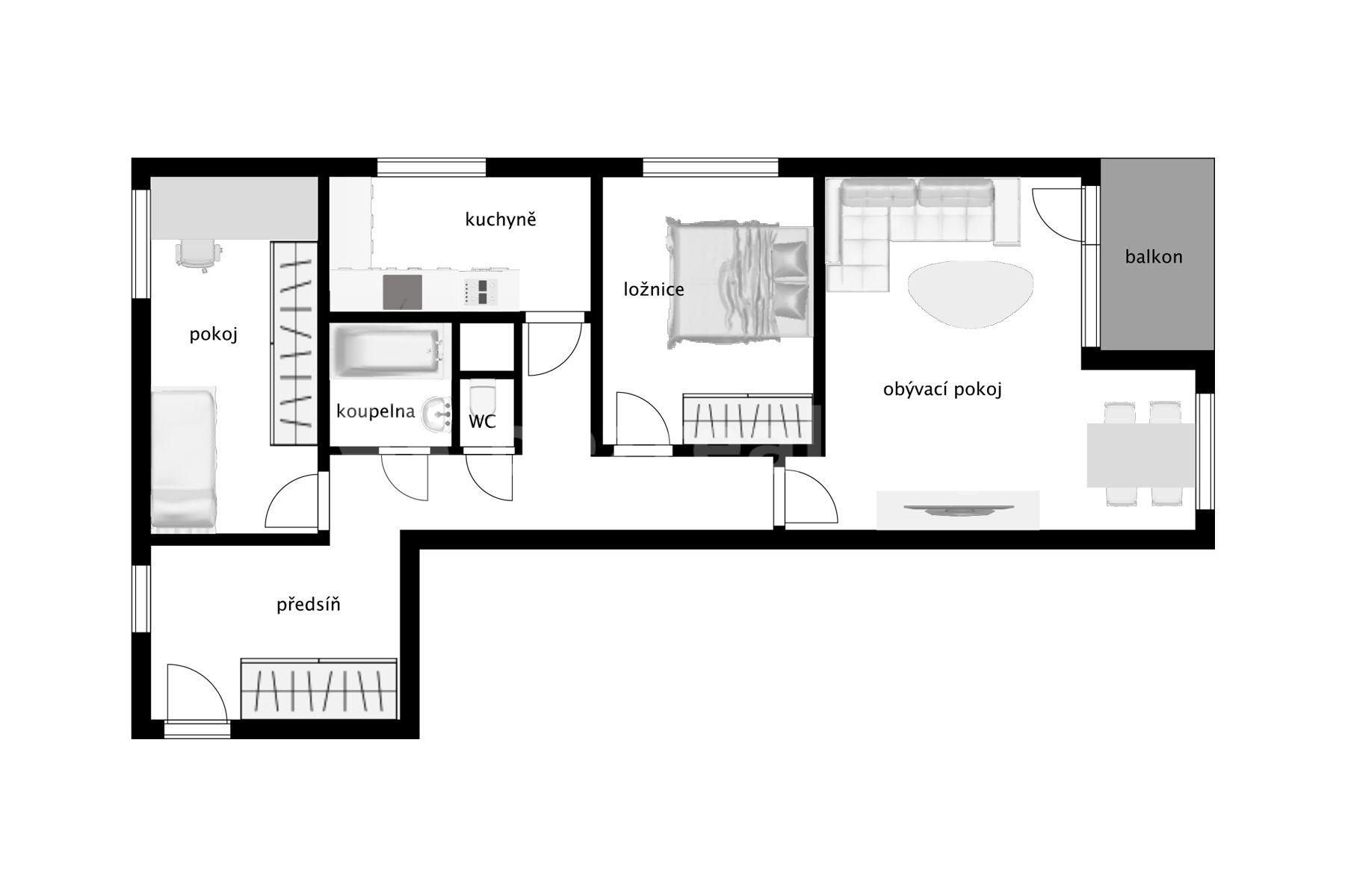 Predaj bytu 3-izbový 75 m², Pod Pramenem, Praha, Praha