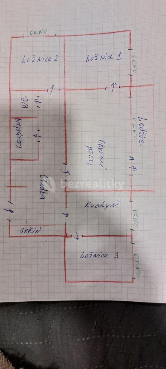 Prenájom bytu 4-izbový 80 m², Přítkovská, Teplice, Ústecký kraj