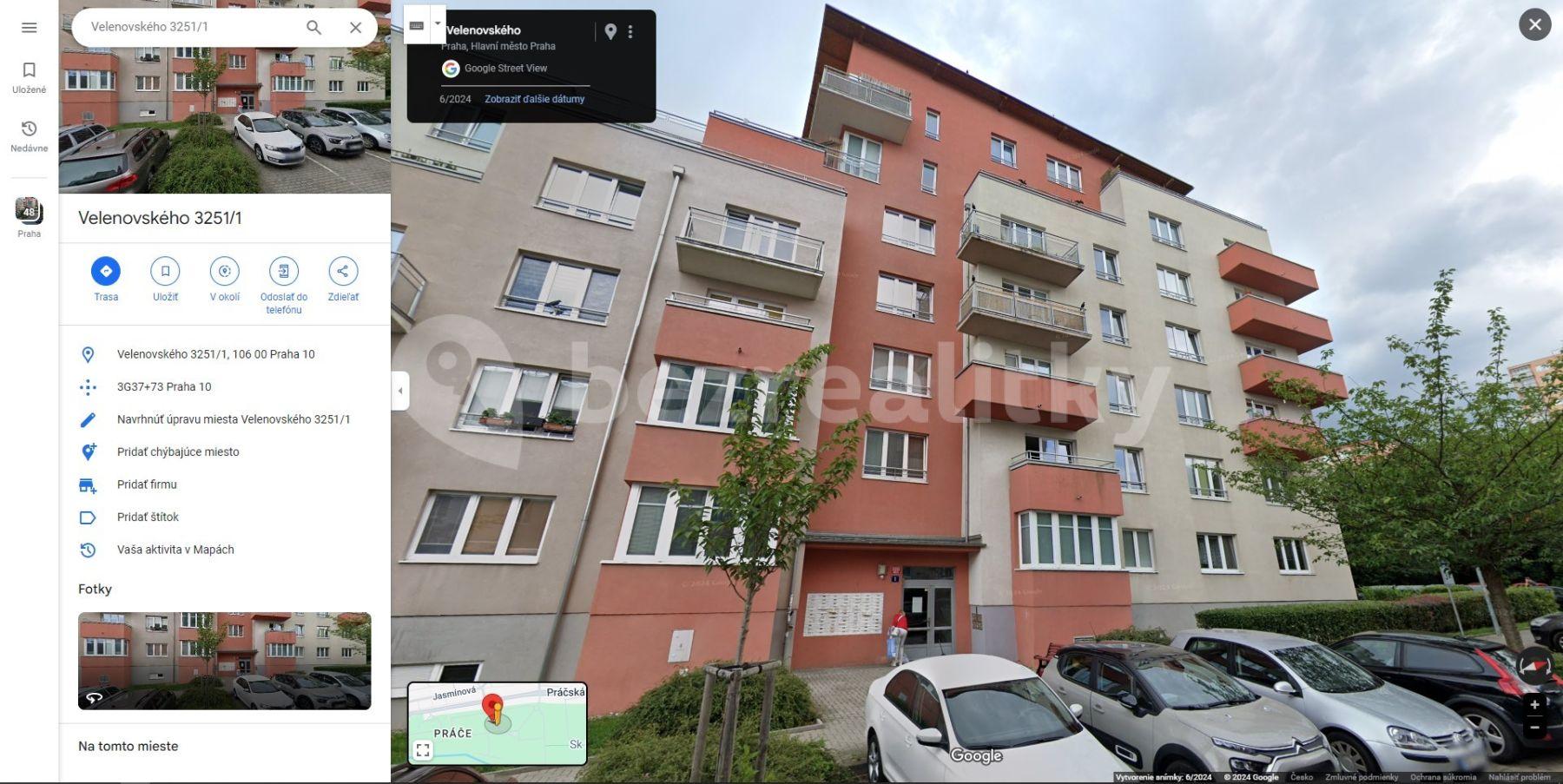 Prenájom bytu 2-izbový 43 m², Velenovského, Praha, Praha