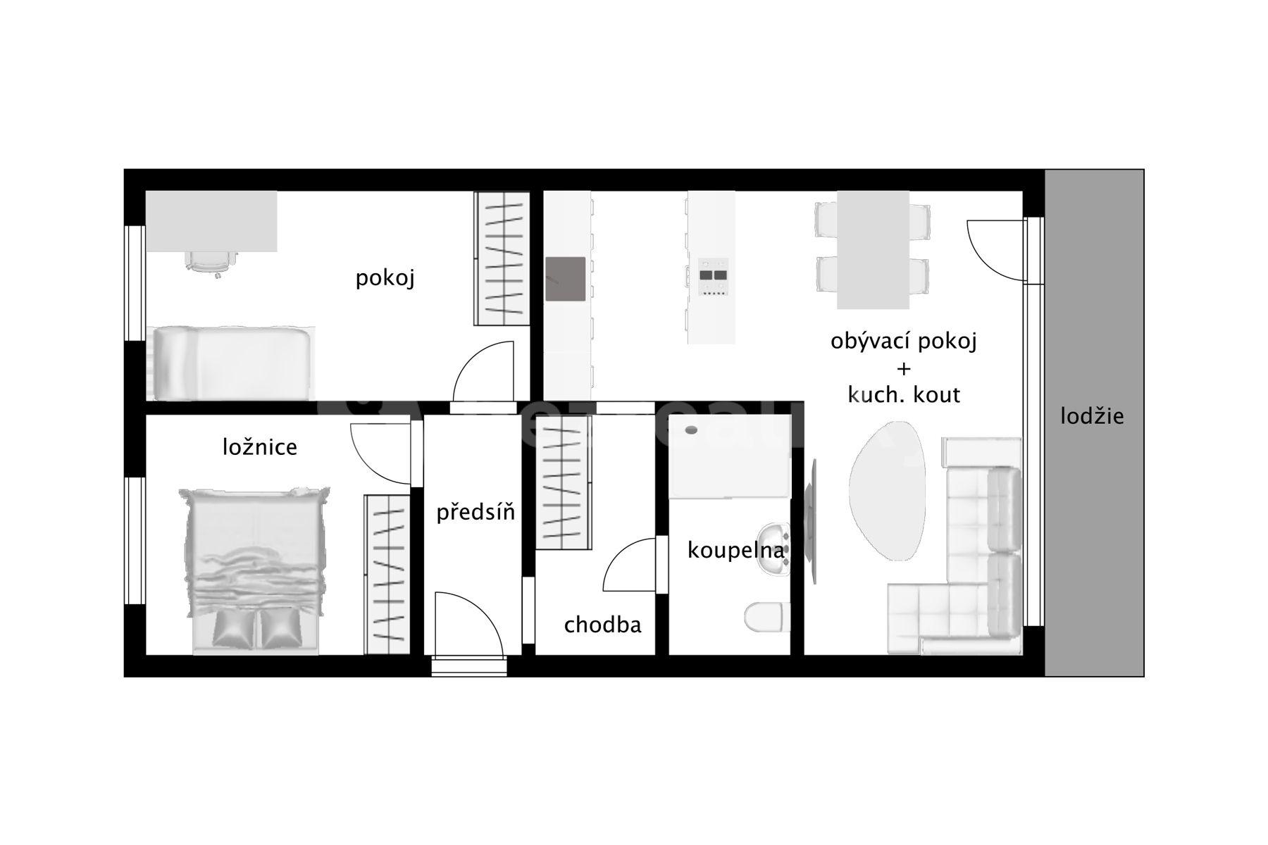 Predaj bytu 3-izbový 68 m², Jílovská, Praha, Praha