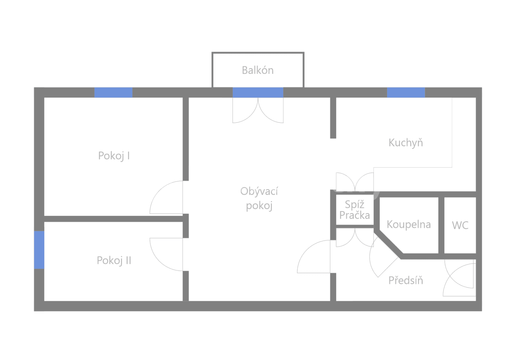 Prenájom bytu 3-izbový 69 m², Kubišova, Nehvizdy, Středočeský kraj