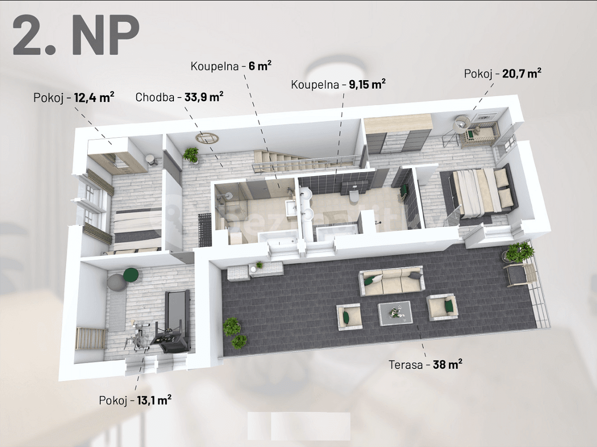 Predaj domu 173 m², pozemek 1.277 m², Chyňava, Středočeský kraj