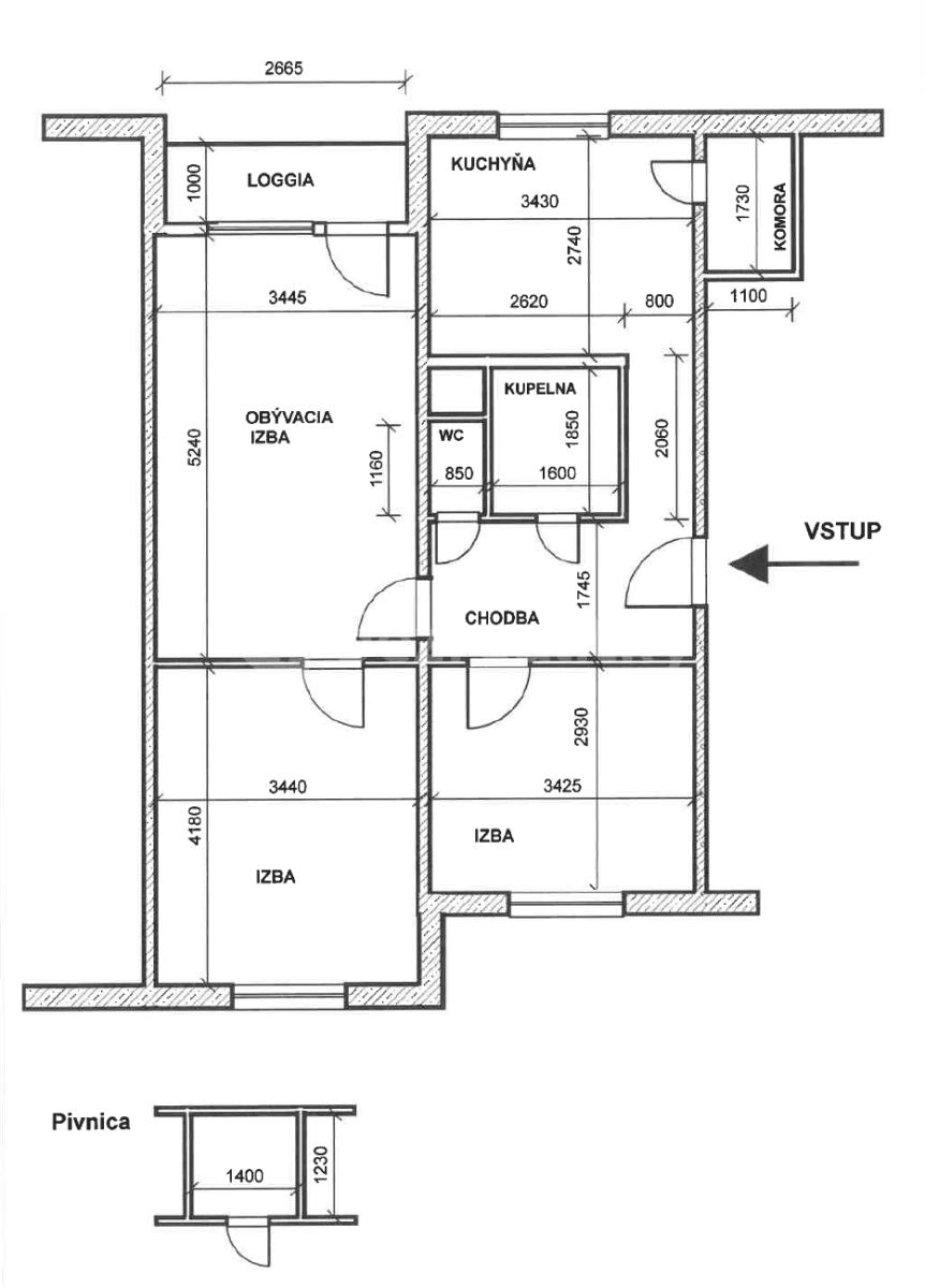 Predaj bytu 3-izbový 67 m², Východná, Trenčín, Trenčiansky kraj