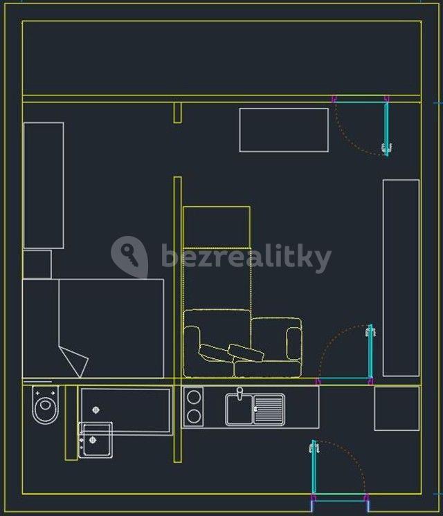 Prenájom bytu 2-izbový 39 m², Jílovská, Praha, Praha